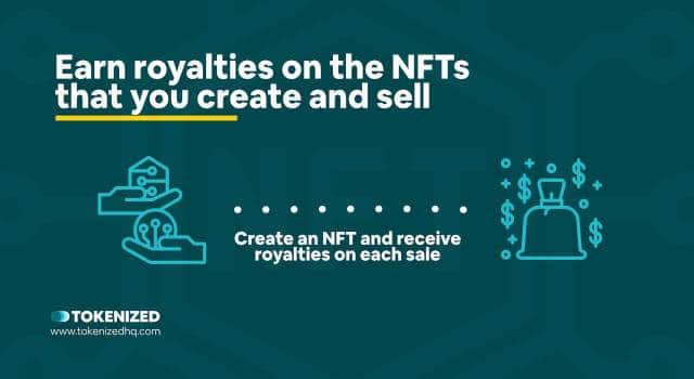 Infographic showing how to earn money from NFT royalties
