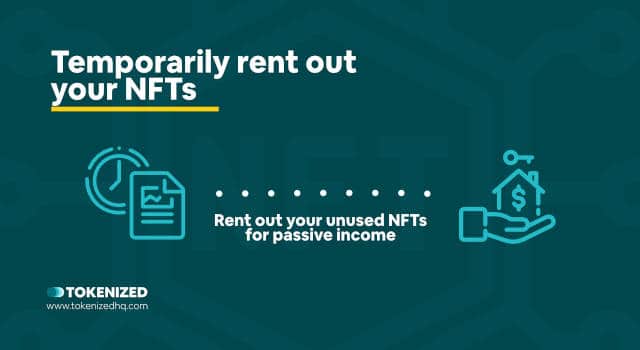Infographic showing how to earn money renting out NFTs