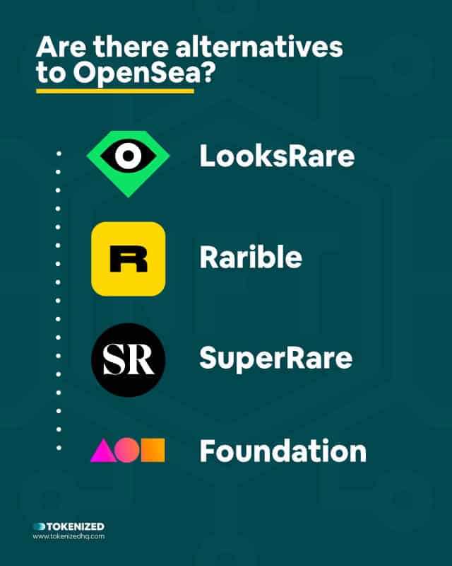 Infographic showing some of the Alternatives to OpenSea.