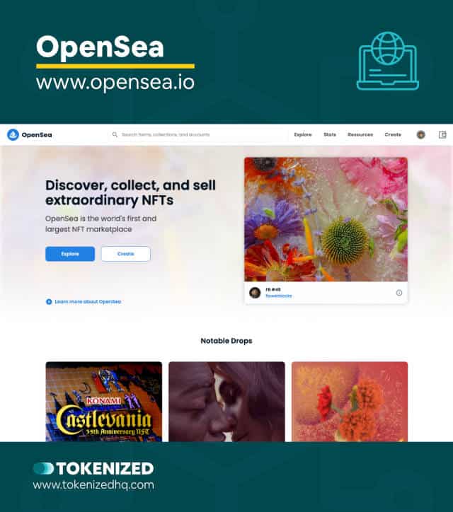 Screenshot of the OpenSea NFT Marketplace