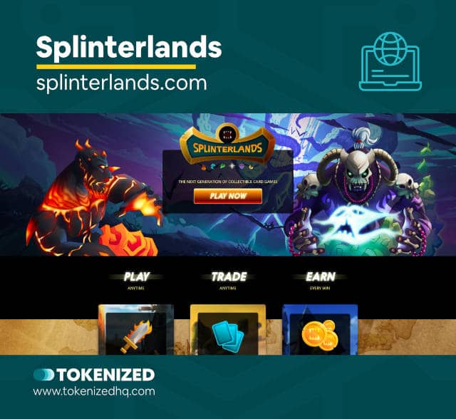Screenshot of Splinterlands, an innovative play-to-earn NFT game in 2022.