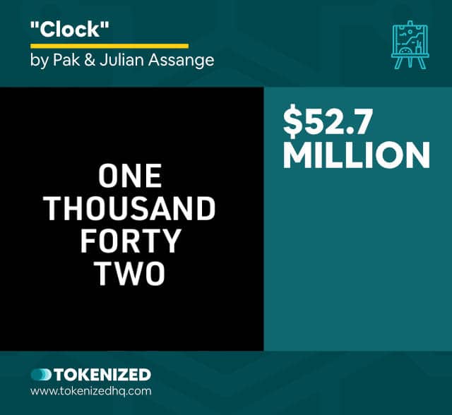 "Clock" by Pak is one of the most expensive NFTs ever sold.