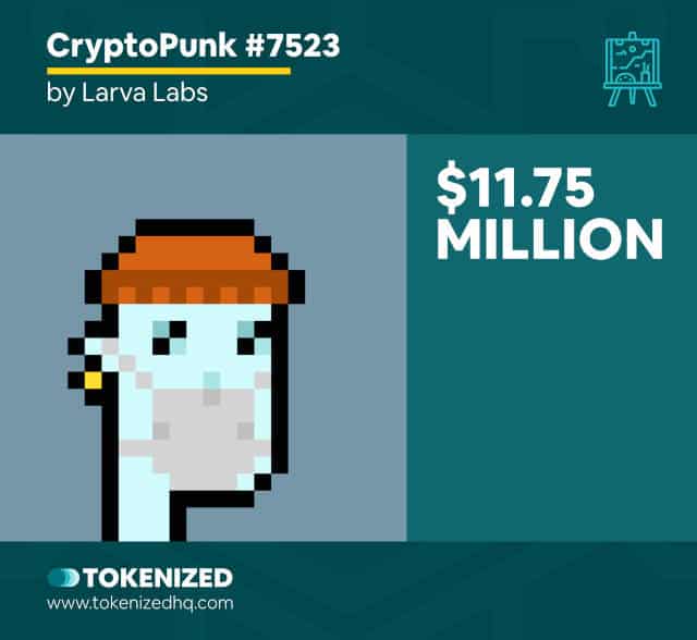 CryptoPunk #7523 by Larva Labs is one of the most expensive NFTs ever sold.