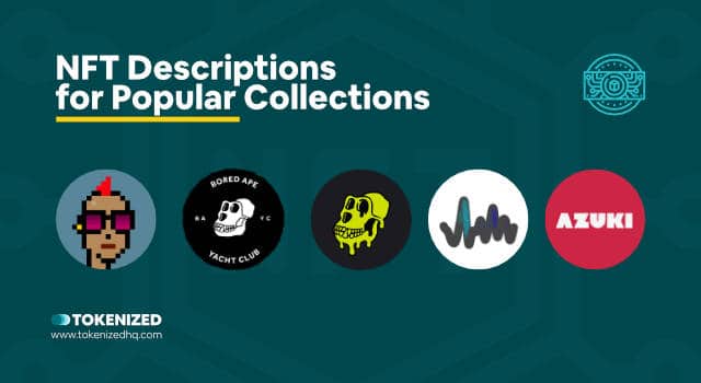 Infographic showing 5 of the most popular NFT collections on OpenSea.