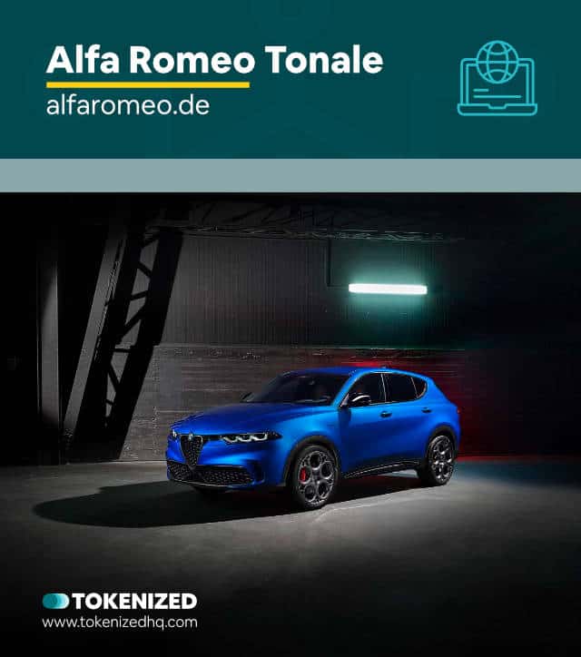 Screenshot of the Alfa Romeo Tonale website.