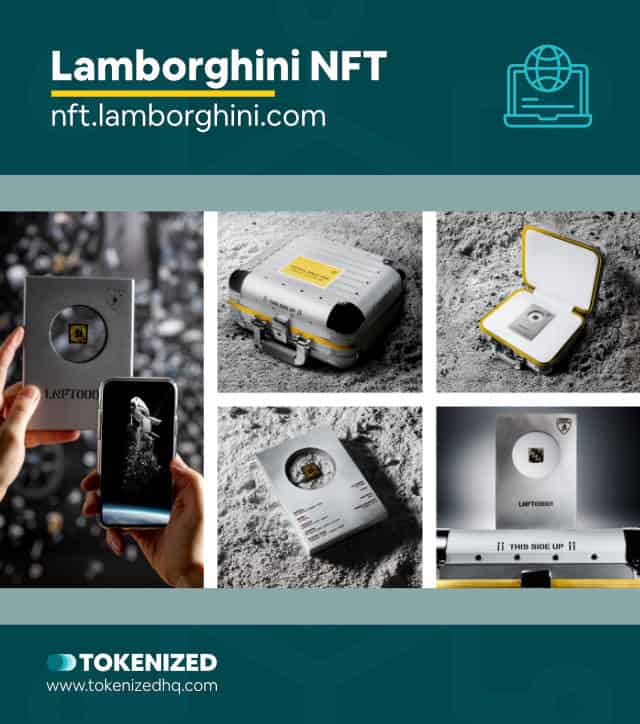 Screenshot of the Lamborghini NFT website.