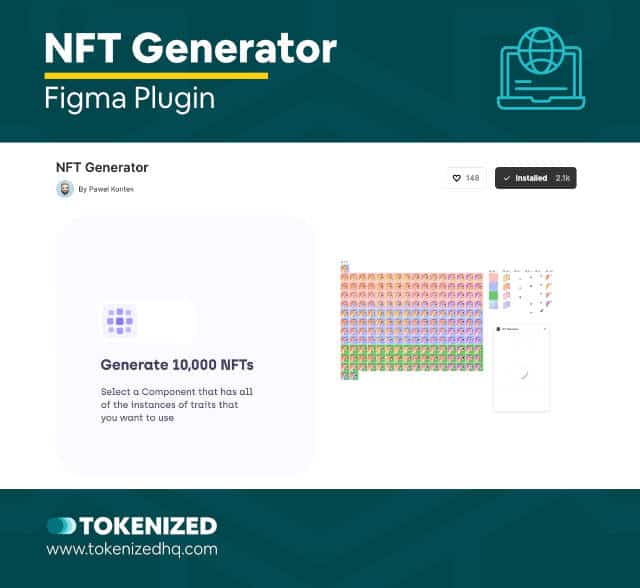 Screenshot of the NFT Generator Figma Plugin