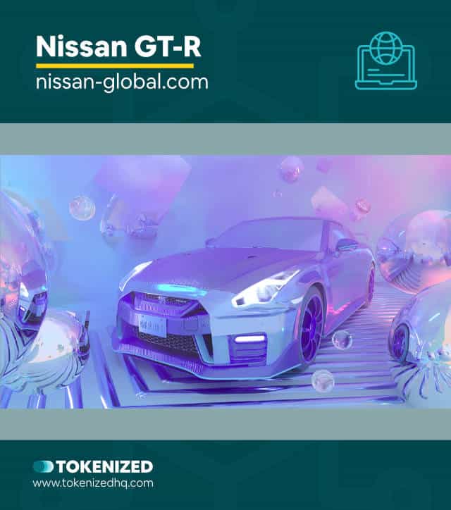 Screenshot of the Nissan GT-R car NFT that was auctioned.