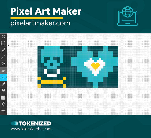 Screenshot of the pixel art tool "Pixel Art Maker".