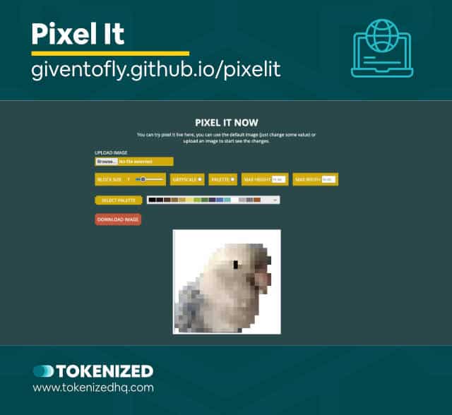 Screenshot of the pixel art tool "Pixel It".