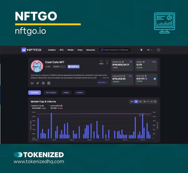 Screenshot of the NFT Market Analytics Tool "NFTGO".