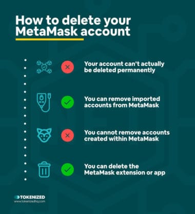 how to delete account metamask
