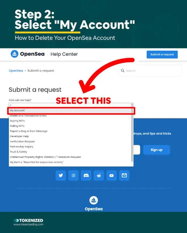 Step-by-Step Guide on How to Delete OpenSea Account – Step 2: Select "My Account"
