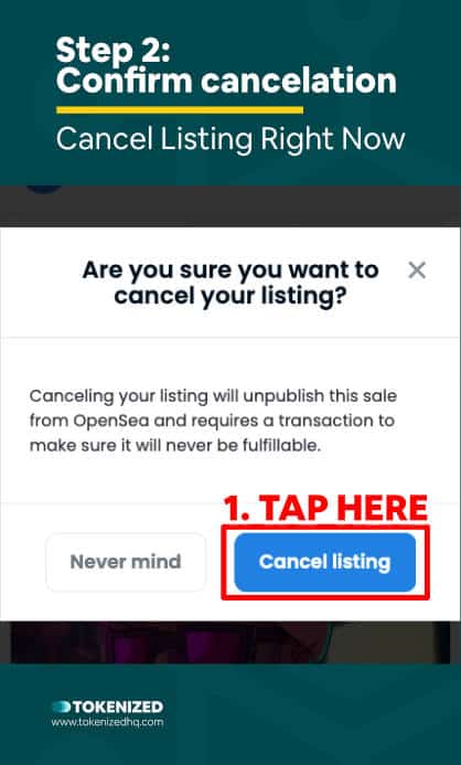 Step-by-Step Guide on How to Delist on OpenSea – Method 1 – Step 2