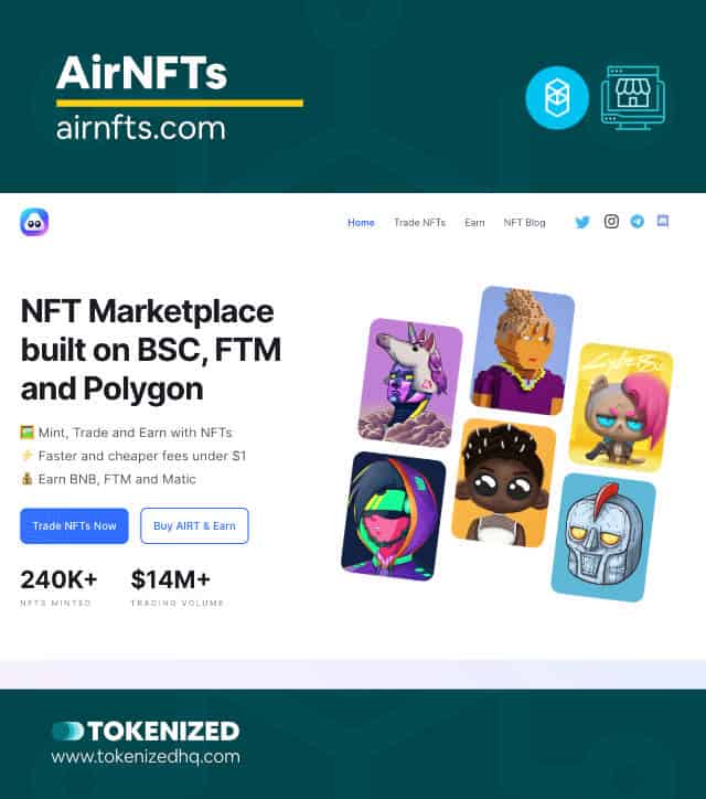 Screenshot of the "AirNFTs" Fantom NFT Marketplace