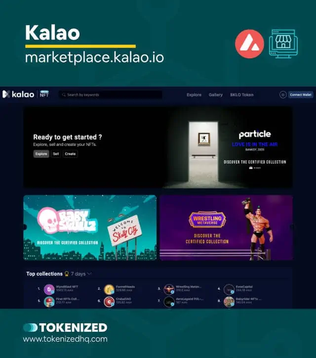 Screenshot of the "Kalao" Avax NFT Marketplace