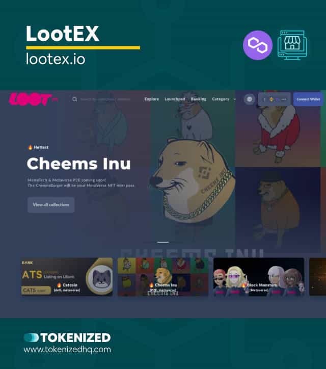 Screenshot of the Polygon NFT Marketplace "LootEx"