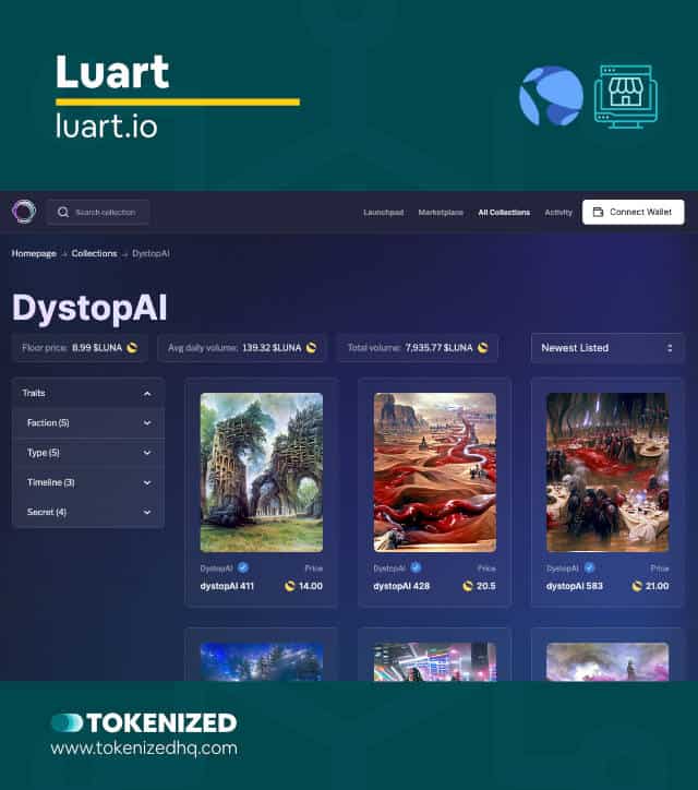 Screenshot of the "Luart" Terra Luna NFT Marketplace