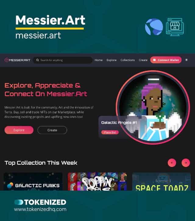 Screenshot of the "Messier.Art" Terra Luna NFT Marketplace