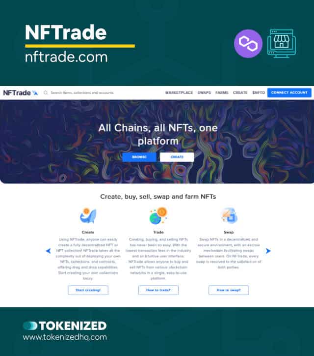 Screenshot of the Polygon NFT Marketplace "NFTrade"