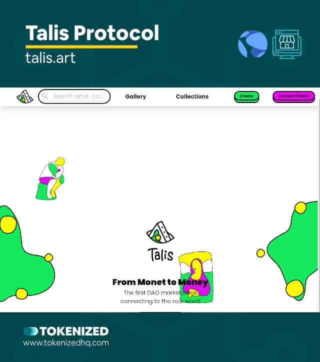 Screenshot of the "Talis Protocol" Terra Luna NFT Marketplace