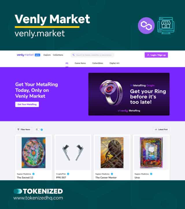 Screenshot of the Polygon NFT Marketplace "Venly Market"