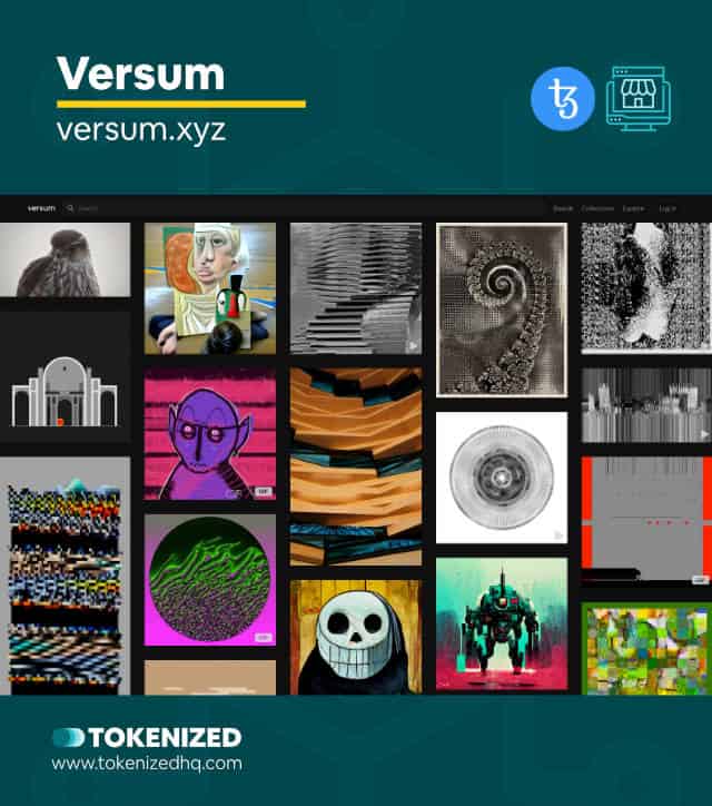 Screenshot of the "Versum" XTZ NFT Marketplace