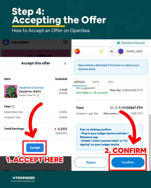 Step-by-Step Guide on How to Accept Offer on OpenSea – Step 4: Accepting the Offer