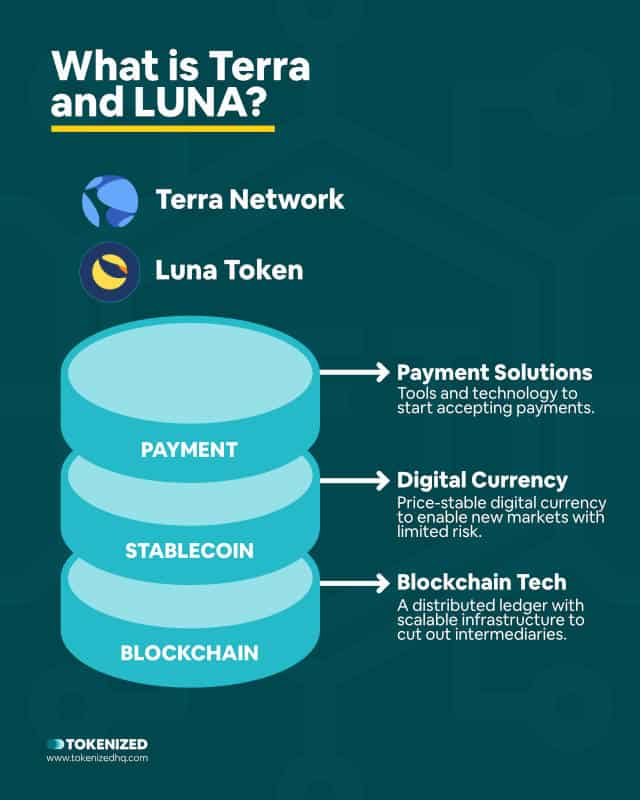 Infographic explaining what Terra Network and LUNA Token are.