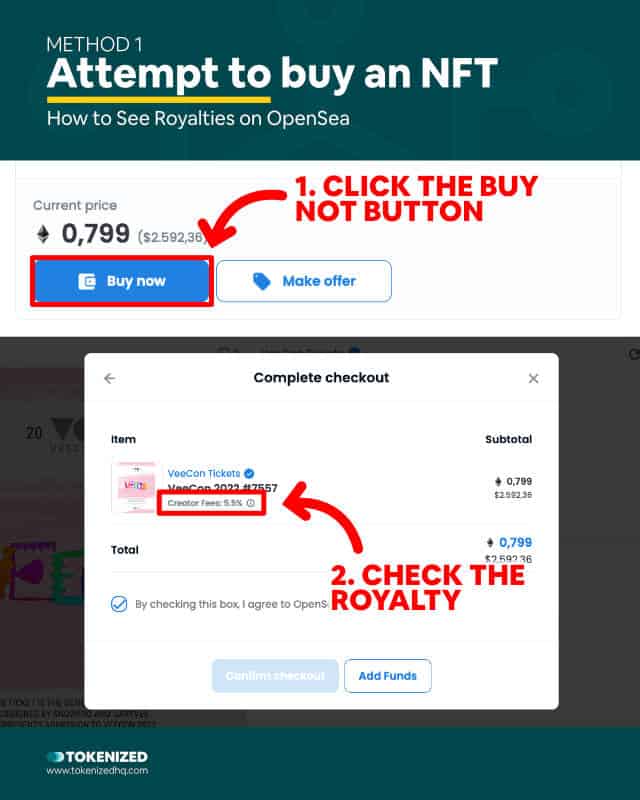 Step-by-step guide on how to see royalties on OpenSea – Method 1