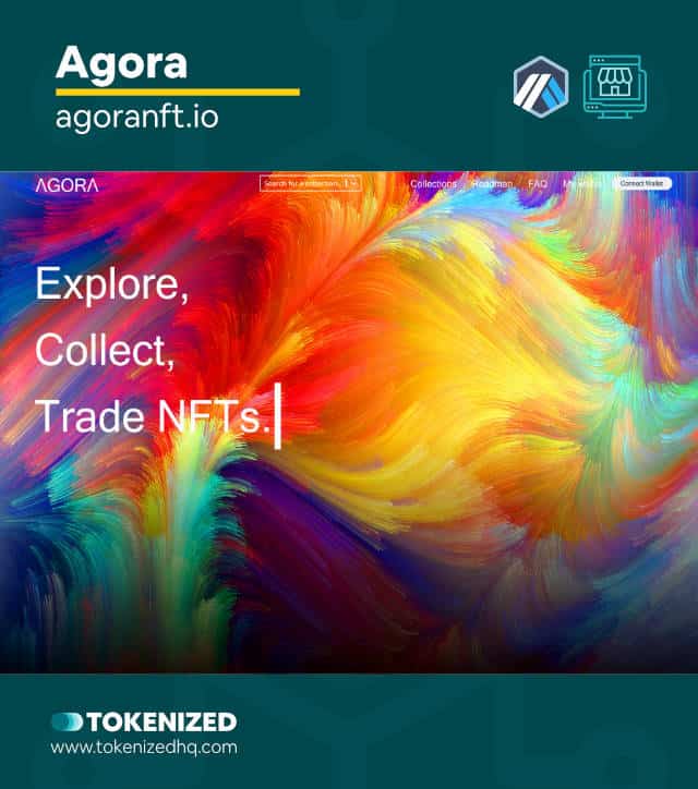 Screenshot of the "Agora" Arbitrum NFT marketplace website.