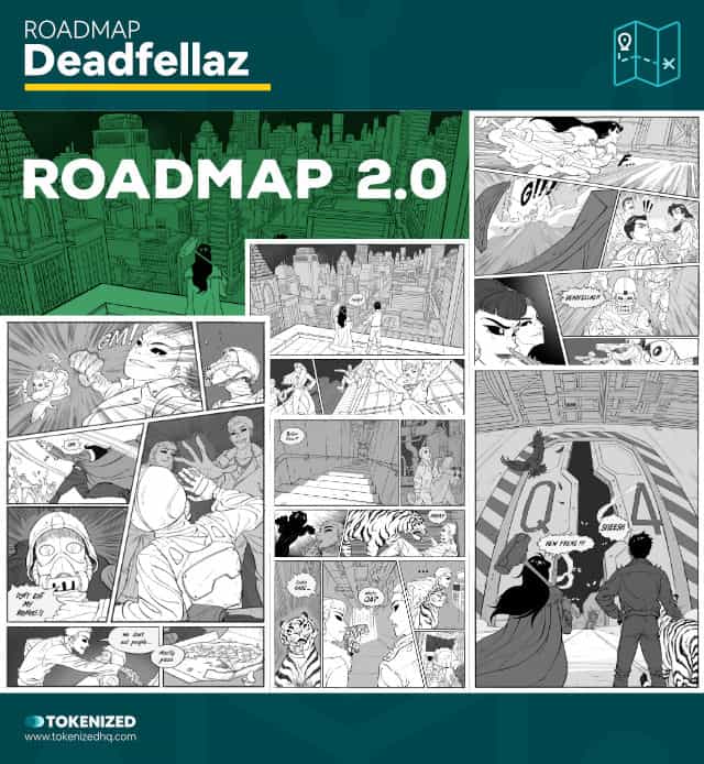Screenshot of the "Deadfellaz" NFT roadmap example.
