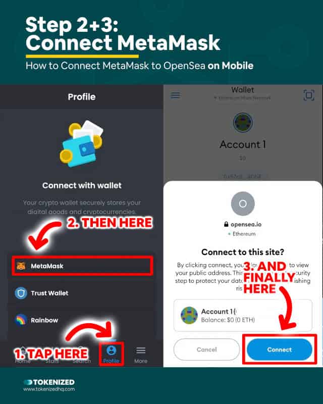 Clicking the metamask icon under connect with wallet opens up