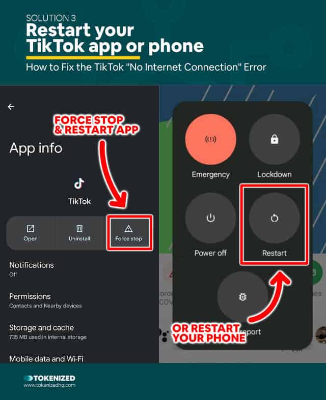Step-by-step guide how to fix the TikTok No Internet Connection error – Solution 3