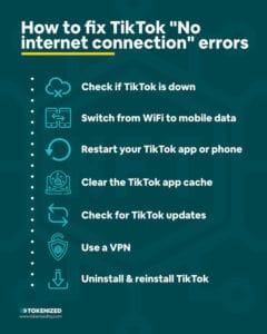 Solved: How to Fix TikTok No Internet Connection Errors — Tokenized