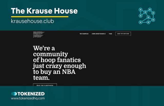 Screenshot of the The Krause House website from our list of DAOs.