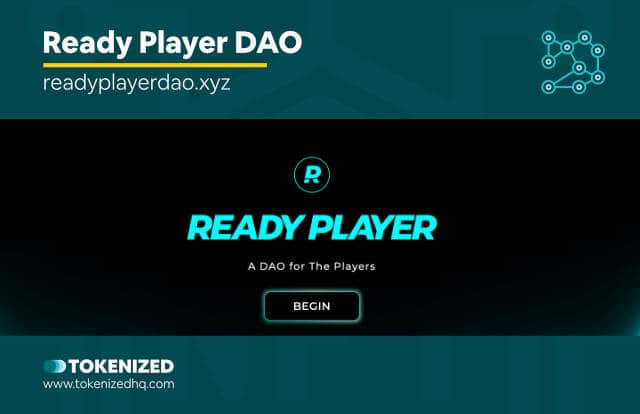 Screenshot of the Ready Player DAO website from our list of DAOs.