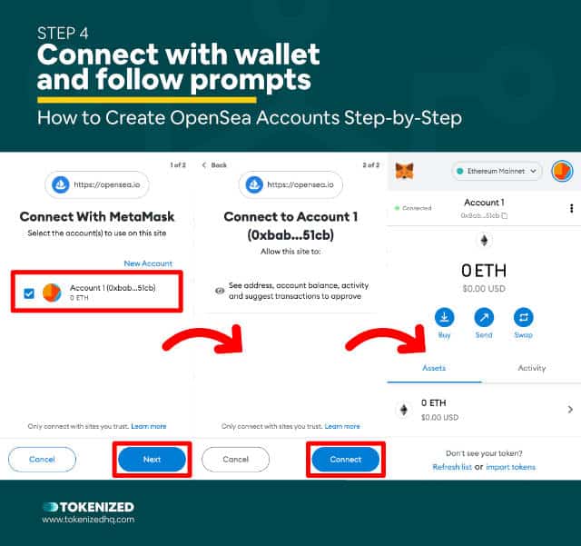 Step-by-step guide on how to create OpenSea accounts – Step 4