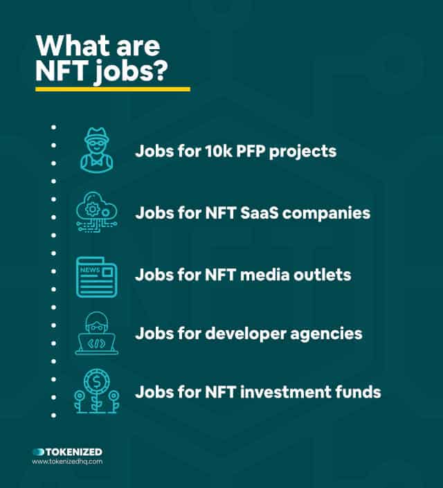 Infographic explaining what NFT jobs are.