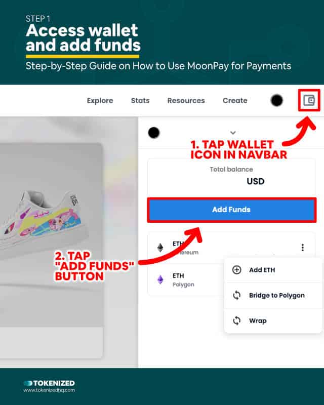 Step-by-step guide on How to Use MoonPay for OpenSea Credit Card Payments – Step 1