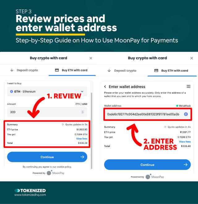 Step-by-step guide on How to Use MoonPay for OpenSea Credit Card Payments – Step 3
