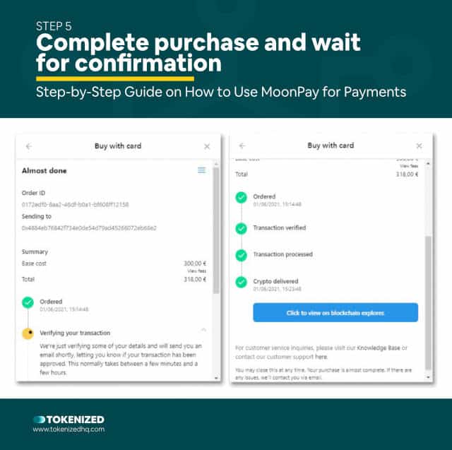 Step-by-step guide on How to Use MoonPay for OpenSea Credit Card Payments – Step 5
