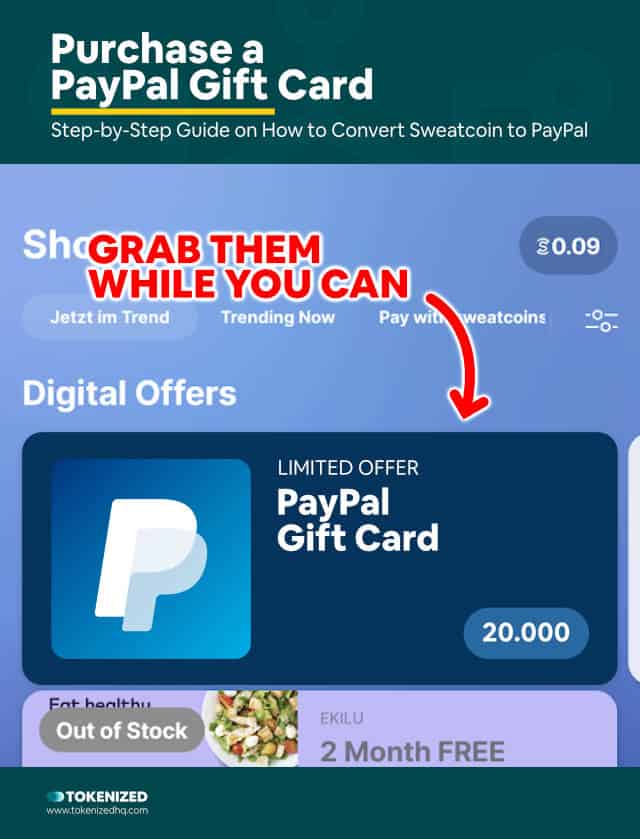 Step-by-step guide on how to convert Sweatcoin to PayPal - PayPal Gift Cards