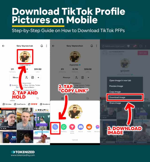 Step-by-step guide on how to download TikTok profile pictures on mobile devices.