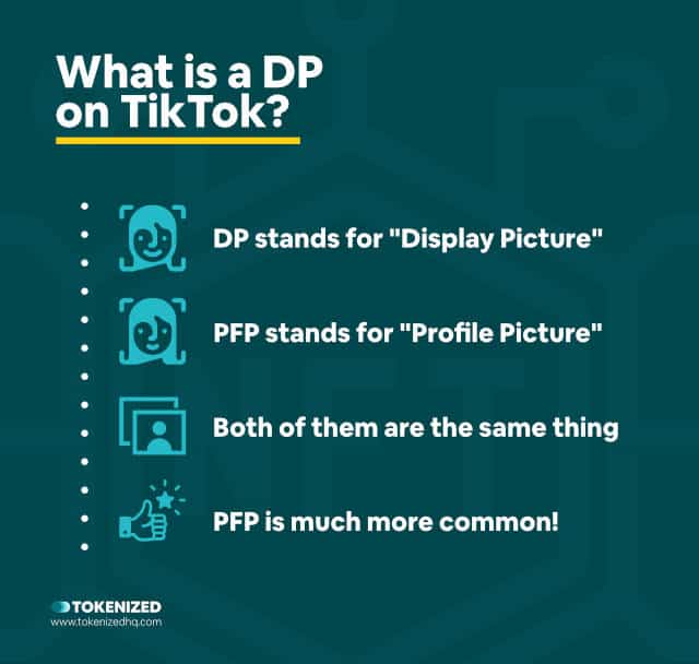 Infographic explaining what a DP is on TikTok.