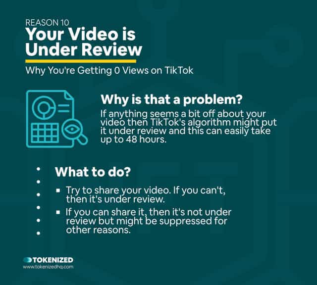 Infographic explaining that videos can be under review for up to 48 hours or more.
