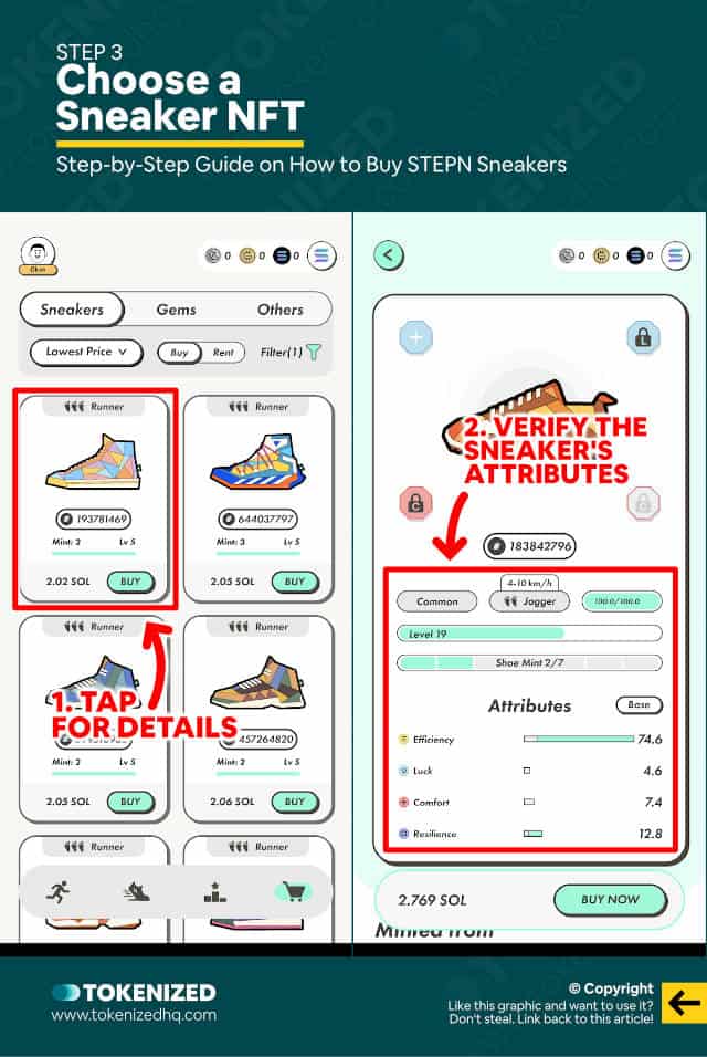 Step-by-step guide on how to buy STEPN sneakers – Step 3