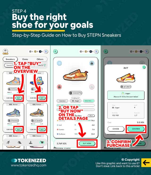 Step-by-step guide on how to buy STEPN sneakers – Step 4