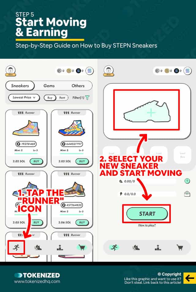 Step-by-step guide on how to buy STEPN sneakers – Step 5