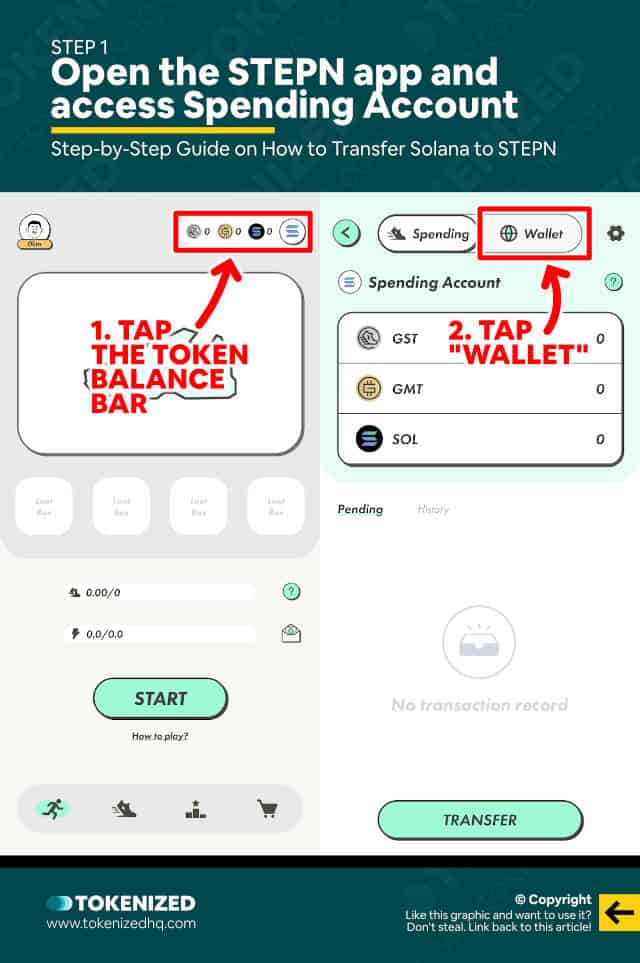 Step-by-step guide on how to transfer Solana to STEPN – Step 1
